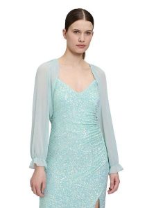 Vera Mont Bolerko w kolorze turkusowym rozmiar: 40. Niebieskie swetry oversize Vera Mont, bez wzorów, bez ramiączek. Za 82,99 zł.