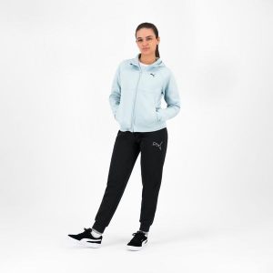 Bluza z kapturem damska Puma Gym & Pilates. Niebieskie bluzy Puma, xs, bez wzorów, z bawełny, z kapturem. W wyprzedaży za 129,99 zł.