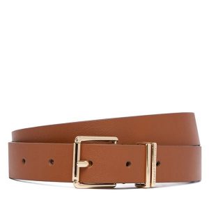 Pasek Tommy Hilfiger. Brązowe paski TOMMY HILFIGER, bez wzorów. Za 229,99 zł.