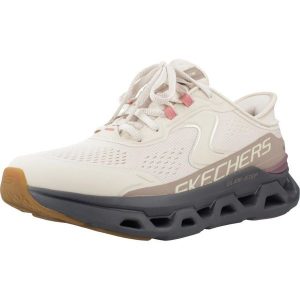 Buty SKECHERS SLIP-INS GLIDE STEP ATLUS Beżowy. Brązowe buty trekkingowe Skechers, z syntetyku, bez zapięcia. Za 509,00 zł.
