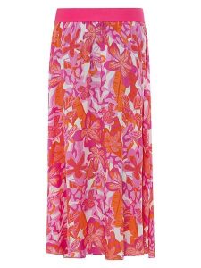 Zwillingsherz Spódnica "Tropical Vibes" w kolorze różowo-pomarańczowym rozmiar: S/M. Pomarańczowe spódnice Zwillingsherz, na co dzień, m, bez wzorów, z wiskozy, maxi. Za 104,99 zł.