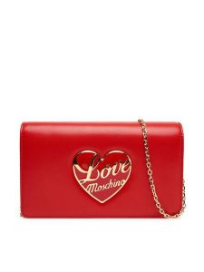 LOVE MOSCHINO Torebka JC4186PP1NLP0500 Czerwony. Czerwone torebki wieczorowe LOVE MOSCHINO, bez wzorów, ze skóry, bez dodatków. Za 579,99 zł.