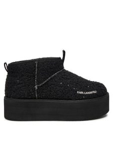 KARL LAGERFELD Botki KL48522W Czarny. Czarne botki KARL LAGERFELD, bez wzorów, z materiału, bez obcasa, na koturnie, bez zapięcia. Za 569,99 zł.