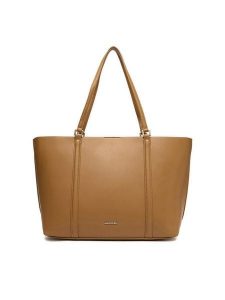 Gino Rossi Torebka CEO-YANAY Brązowy. Brązowe shopper bag Gino Rossi, bez wzorów, z materiału, bez dodatków. Za 219,99 zł.