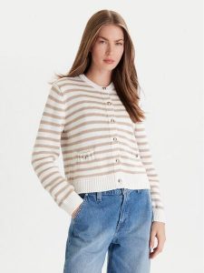 JOOP! Kardigan 58 253KN58Kola 30047636 Beżowy Loose Fit. Brązowe kardigany JOOP!, z bawełny. Za 479,99 zł.