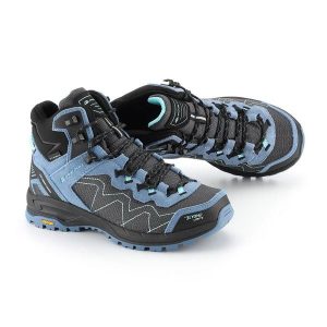 Buty wysokie trekkingowe damskie Alpine Pro Cerne 2 Vibram. Niebieskie buty trekkingowe Alpine Pro, ze skóry, bez zapięcia. Za 519,00 zł.