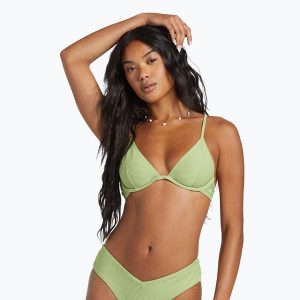 Góra od stroju kąpielowego Billabong Tanlines Reese Underwire. Zielone bikini Billabong, bez wzorów. Za 99,99 zł.