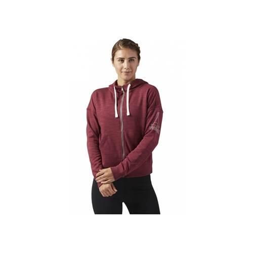 Bluza sportowa damska Reebok Elements Full Zip. Czerwone bluzy Reebok, xs, bez wzorów, z kapturem. Za 283,00 zł.