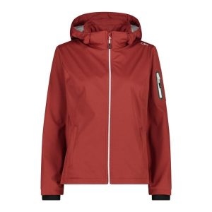 Damska kurtka turystyczna z kapturem CMP. Czerwone kurtki CMP, bez wzorów, z kapturem. Za 356,00 zł.