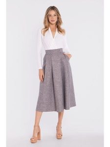 Stylove Spódnica w kolorze szarym rozmiar: XXL. Szare spódnice Stylove, xxl, bez wzorów, midi. Za 219,99 zł.