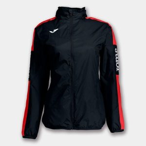 Kurtka damska Joma Rainjacket Championship IV czarno-czerwona M. Czarne kurtki JOMA, m, bez wzorów, bez kaptura. Za 169,99 zł.
