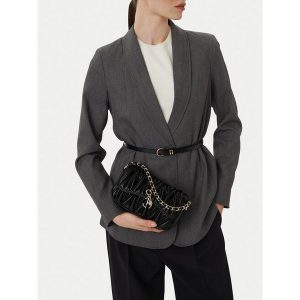 Torebka Eva Minge. Czarne listonoszki Eva Minge, bez wzorów, bez dodatków. Za 229,99 zł.