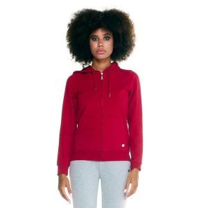 Damska bluza Leone z kapturem Basic zapinanym na zamek na całej długości. Brązowe bluzy LEONE 1947 APPAREL, l, bez wzorów, z tkaniny, z kapturem. W wyprzedaży za 167,70 zł.
