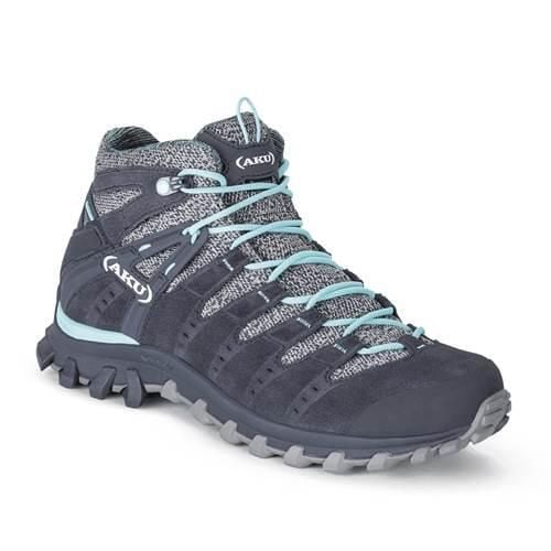 Buty trekkingowe damskie Aku Alterra Lite Mid Gtx. Niebieskie buty trekkingowe Aku, z materiału, bez zapięcia. Za 717,85 zł.