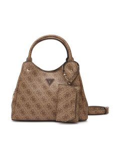 Guess Torebka Lorella HWSG24 84220 Beżowy ciemny. Brązowe kuferki Guess, z aplikacjami, ze skóry, bez dodatków. Za 584,99 zł.