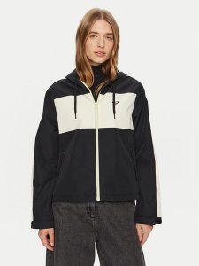 Roxy Kurtka przeciwdeszczowa Move Free ERJJK03624 Czarny Regular Fit. Czarne kurtki Roxy, xl, bez wzorów, z syntetyku, bez kaptura. Za 319,99 zł.