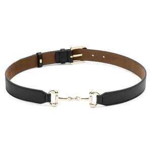 Pasek mały model skórzany Galop Wear. Czarne paski GALOP WEAR, bez wzorów, z nubiku, sportowe. W wyprzedaży za 236,55 zł.