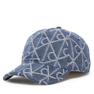 Czapka z daszkiem Calvin Klein. Niebieskie czapki Calvin Klein, bez wzorów. Za 135,99 zł.