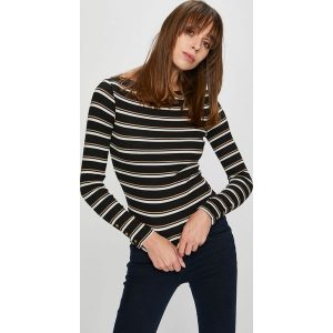 Tally Weijl - Bluzka. Szare bluzki marki TALLY WEIJL, z bawełny, casualowe, z dekoltem w łódkę. W wyprzedaży za 49,90 zł.