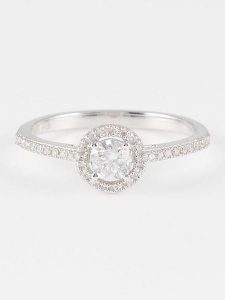 DIAMANTA Złoty pierścionek "Ahimsa" z diamentami rozmiar: 56. Szare pierścionki DIAMANTA, z diamentem, złote. Za 2 739,03 zł.