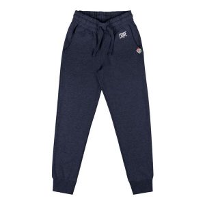 Spodnie dresowe z bawełna z sznurek regulacyjny na co dzień. Niebieskie spodnie dresowe LEONE 1947 APPAREL, bez wzorów, z bawełny. W wyprzedaży za 82,10 zł.