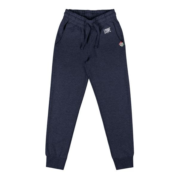 Spodnie dresowe z bawełna z sznurek regulacyjny na co dzień. Niebieskie spodnie dresowe LEONE 1947 APPAREL, bez wzorów, z bawełny. W wyprzedaży za 82,10 zł.