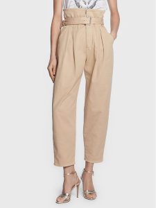 Pinko Jeansy 100614 A0I5 Beżowy Straight Fit. Brązowe jeansy Pinko, bez wzorów, z bawełny. Za 659,99 zł.