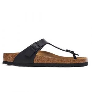 Japonki damskie Birkenstock Gizeh Bf Black. Brązowe klapki Birkenstock, bez wzorów, z materiału, bez obcasa. Za 339,00 zł.