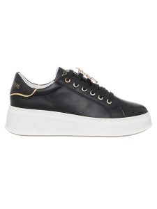 Patrizia Pepe Skórzane sneakersy w kolorze czarnym rozmiar: 35. Czarne trampki Patrizia Pepe, bez wzorów, bez zapięcia. Za 272,31 zł.