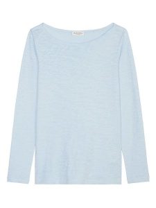 Marc O´Polo Koszulka w kolorze błękitnym rozmiar: M. Niebieskie bluzki m, bez wzorów, z bawełny, bez kołnierzyka, bez ramiączek. Za 122,96 zł.