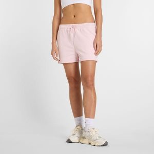 Spodenki damskie New Balance WS41500RSG – różowe. Czerwone szorty New Balance, bez wzorów, z bawełny, klasyczne. Za 129,99 zł.