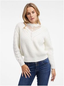 Orsay Sweter w kolorze białym rozmiar: S. Białe swetry oversize Orsay, s, bez wzorów, z bawełny, bez ramiączek. Za 74,81 zł.
