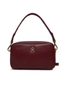 Tommy Hilfiger Torebka AW0AW16894 Bordowy. Czerwone torebki klasyczne TOMMY HILFIGER, bez wzorów, ze skóry, bez dodatków. Za 319,99 zł.