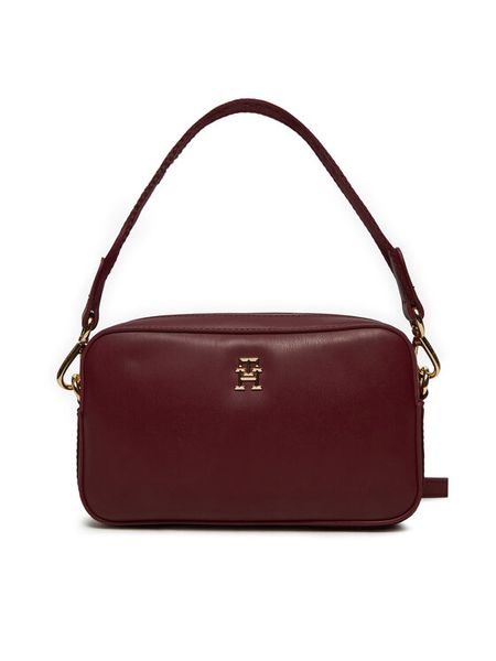 Tommy Hilfiger Torebka AW0AW16894 Bordowy. Czerwone torebki klasyczne TOMMY HILFIGER, bez wzorów, ze skóry, bez dodatków. Za 319,99 zł.
