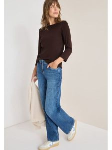 Cecil Koszulka w kolorze brązowym rozmiar: XS. Brązowe bluzki Cecil, xs, bez wzorów, z bawełny, bez kołnierzyka, bez ramiączek. Za 52,42 zł.