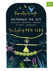 Moses. Bransoletki (3 szt.) w kolorze limonkowym - dł. 23 cm rozmiar: onesize. Żółte bransoletki Moses, metalowe. Za 50,45 zł.