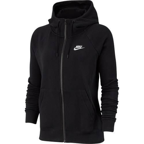 Bluza sportowa damska Nike Wmns Essential FZ Fleece. Czarne bluzy Nike, bez wzorów, z kapturem. Za 373,00 zł.