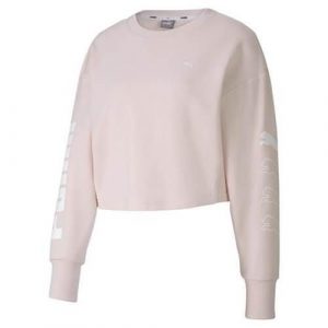 Bluza sportowa damska Puma Rebel Crew Sweat TR. Czerwone bluzy Puma, l, bez wzorów, bez kaptura. Za 163,00 zł.