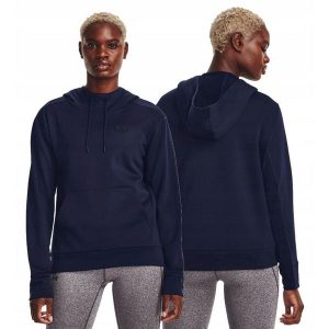 Bluza sportowa dla kobiet Under Armour Fleece LC Hoodie. Czarne bluzy Under Armour, l, bez wzorów, bez kaptura. Za 269,99 zł.