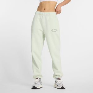 Spodnie damskie New Balance WP43500NUM – miętowe. Zielone spodnie z wysokim stanem New Balance, z aplikacjami, z bawełny, z podwyższonym stanem. Za 149,99 zł.
