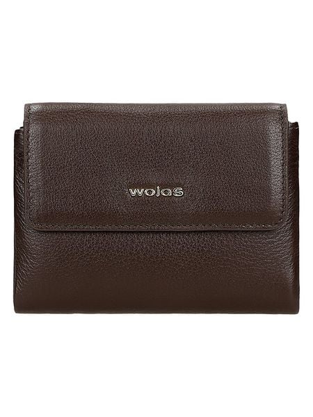 Wojas Skórzany portfel w kolorze brązowym - 13 x 10 x 3 cm rozmiar: onesize. Brązowe portfele Wojas, bez wzorów, z materiału. Za 190,63 zł.