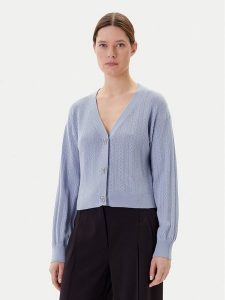 Guess Kardigan W5YR01 Z2ZK2 Niebieski Regular Fit. Niebieskie kardigany Guess, z wiskozy. Za 279,99 zł.