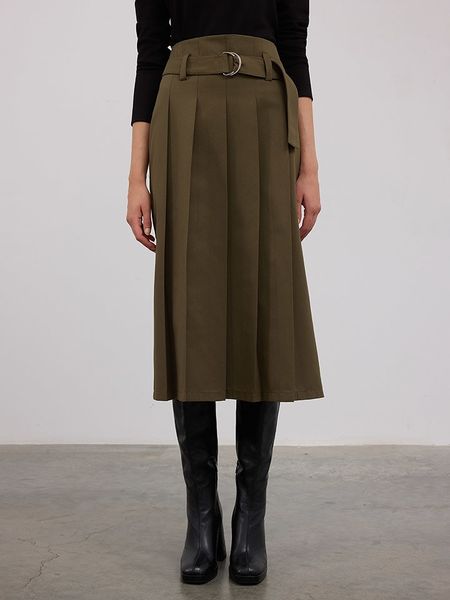 BGN Spódnica w kolorze oliwkowym rozmiar: 36. Brązowe spódnice BGN, na co dzień, bez wzorów, z tkaniny, midi. Za 149,31 zł.