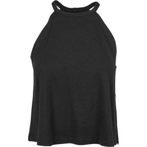Koszulka Tank Top Z Dekoltem W Szpic Dla Kobiet. Czarne bluzki Urban Classics, xs, bez wzorów, bez kołnierzyka, bez ramiączek. Za 48,99 zł.