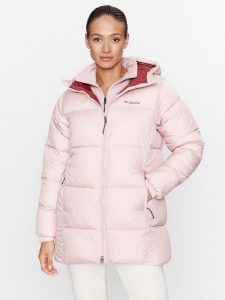 Columbia Kurtka zimowa Puffect™ Mid Hooded Jacket Różowy Regular Fit. Czerwone kurtki Columbia, na zimę, m, bez wzorów, z syntetyku, bez kaptura. Za 539,99 zł.