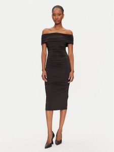 Marciano Guess Sukienka koktajlowa 5GGK39 6259A Czarny Regular Fit. Czarne kombinezony Marciano Guess, z aplikacjami, z syntetyku, wizytowe, bez kołnierzyka, bez ramiączek. Za 659,99 zł.