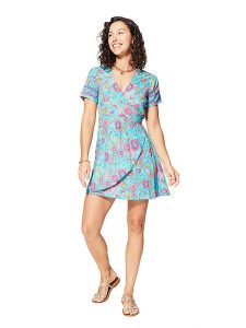 Ipanima Sukienka w kolorze turkusowo-jasnoróżowym rozmiar: 34/36. Czerwone sukienki Ipanima, bez wzorów, bez kołnierzyka, bez ramiączek, mini, rozkloszowane. Za 65,99 zł.