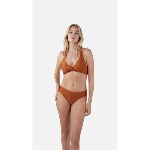Kostium kąpielowy top z krzyżowym wiązaniem dla kobiet Barts Isla. Brązowe bikini Barts, bez wzorów. Za 210,00 zł.