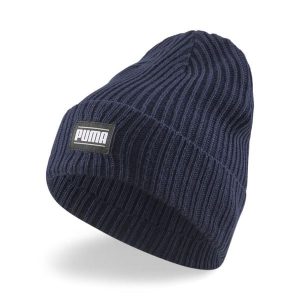 Czapka Puma Ribbed Classic Cuff Beanie. Niebieskie czapki Puma, bez wzorów, sportowe. Za 112,76 zł.