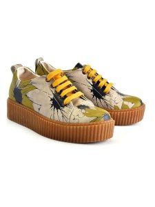 Goby Sneakersy w kolorze kremowo-żółtym rozmiar: 38. Brązowe trampki Goby, bez wzorów, bez zapięcia. Za 226,10 zł.